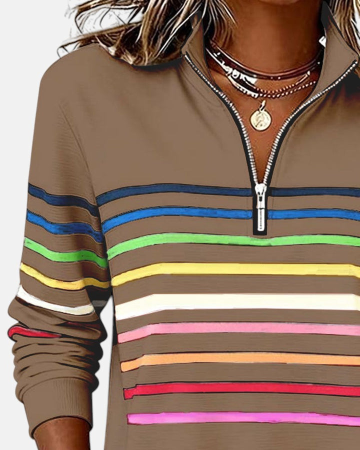 Quinn™ | Relaxed Striped Crewneck Sweater