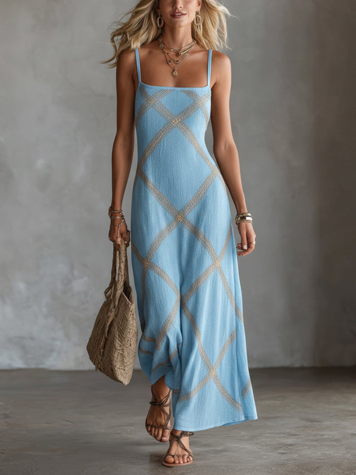 Lucy™ | Geometric Print Maxi Dress