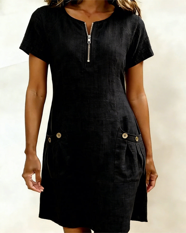 Aisley™ | Zip-Front Casual Dress