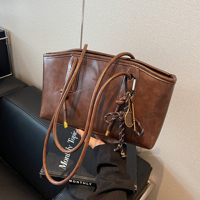 BRIGITTE™ - Vintage Knot-Detail Shoulder Tote Bag