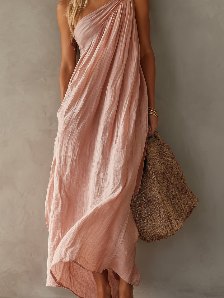 Genevieve™ | One-Shoulder Resort Maxi Dress