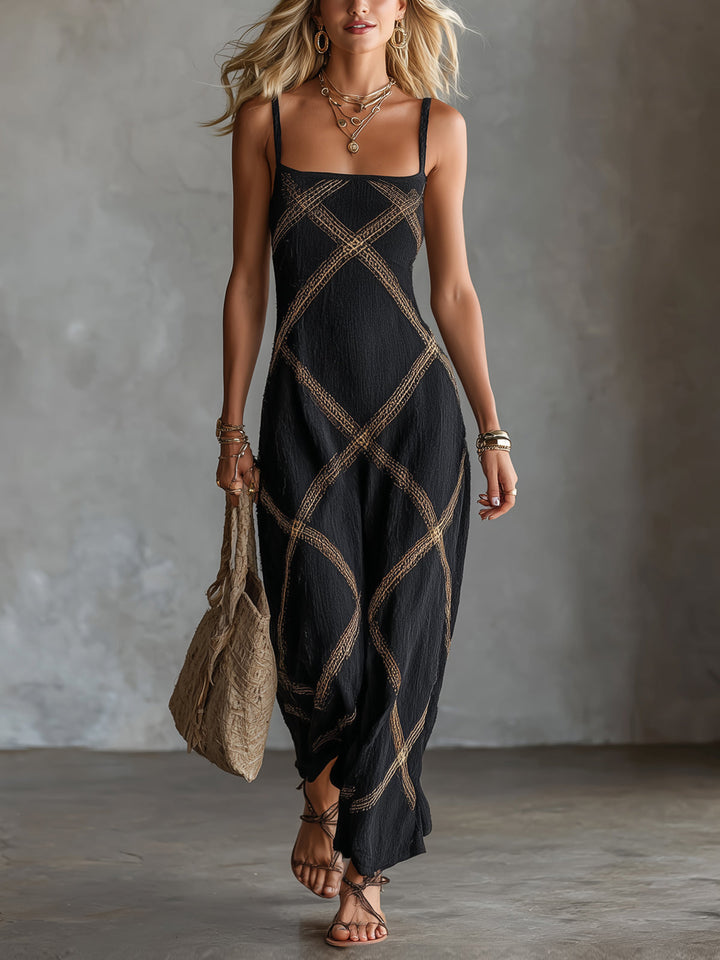 Lucy™ | Geometric Print Maxi Dress