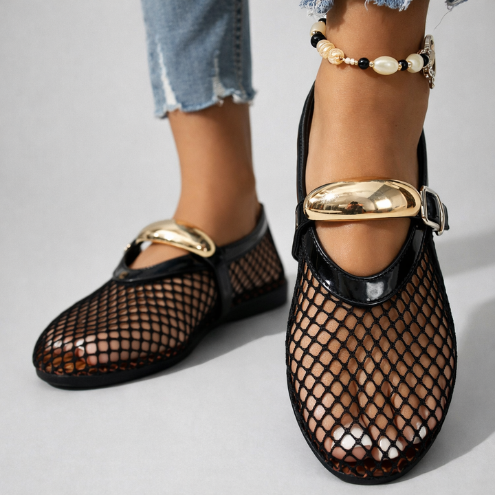 Dahlia™ | Round Toe Mary Jane Ballet Flats