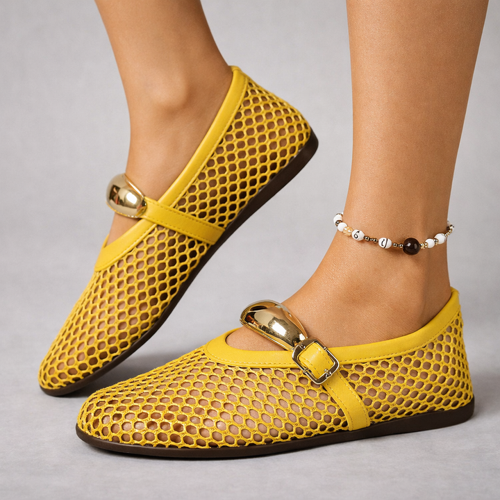 Dahlia™ | Round Toe Mary Jane Ballet Flats