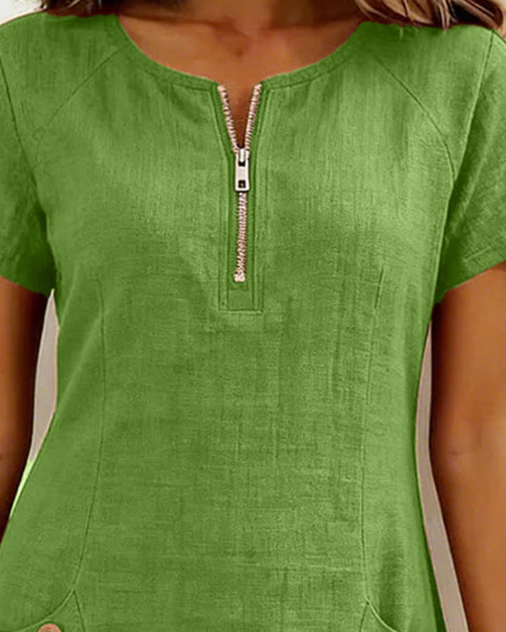 Aisley™ | Zip-Front Casual Dress