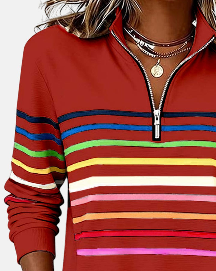 Quinn™ | Relaxed Striped Crewneck Sweater