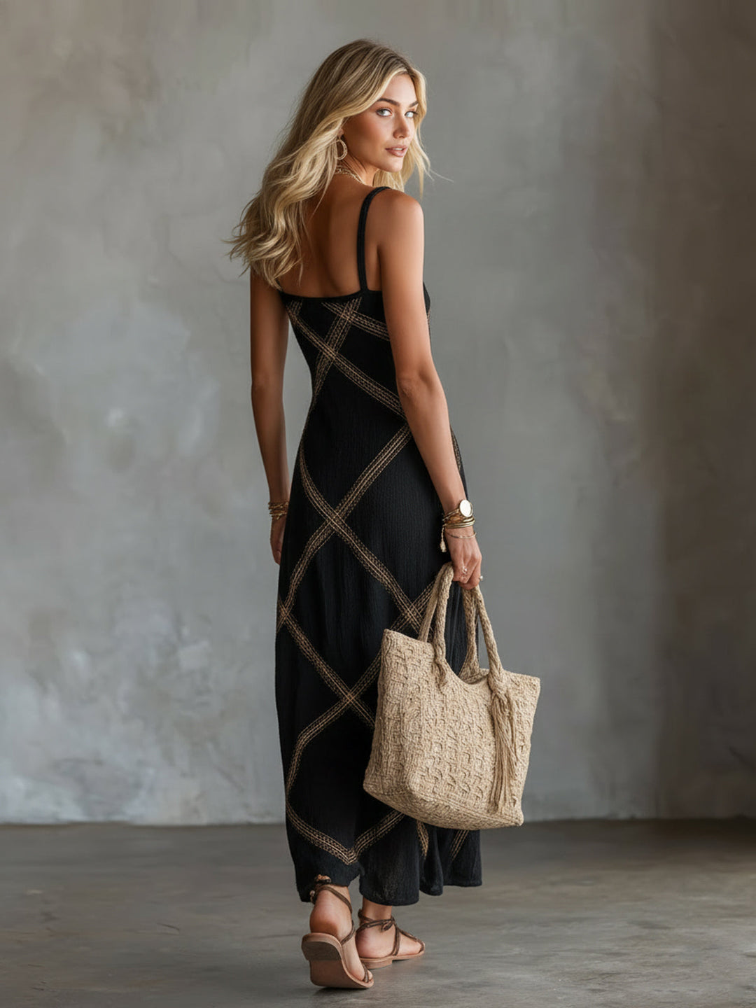 Lucy™ | Geometric Print Maxi Dress