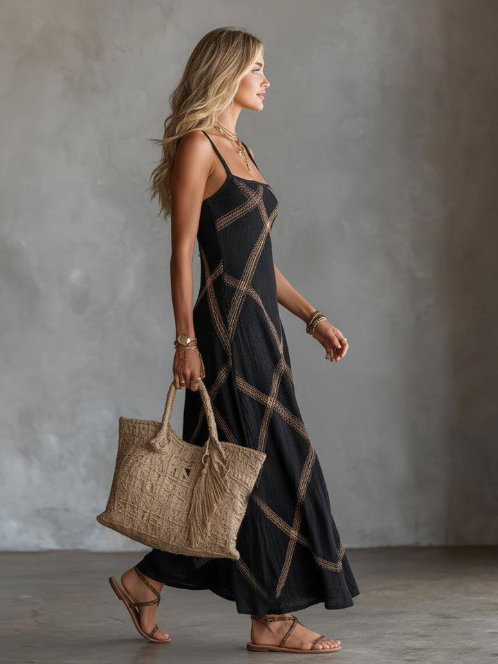 Lucy™ | Geometric Print Maxi Dress
