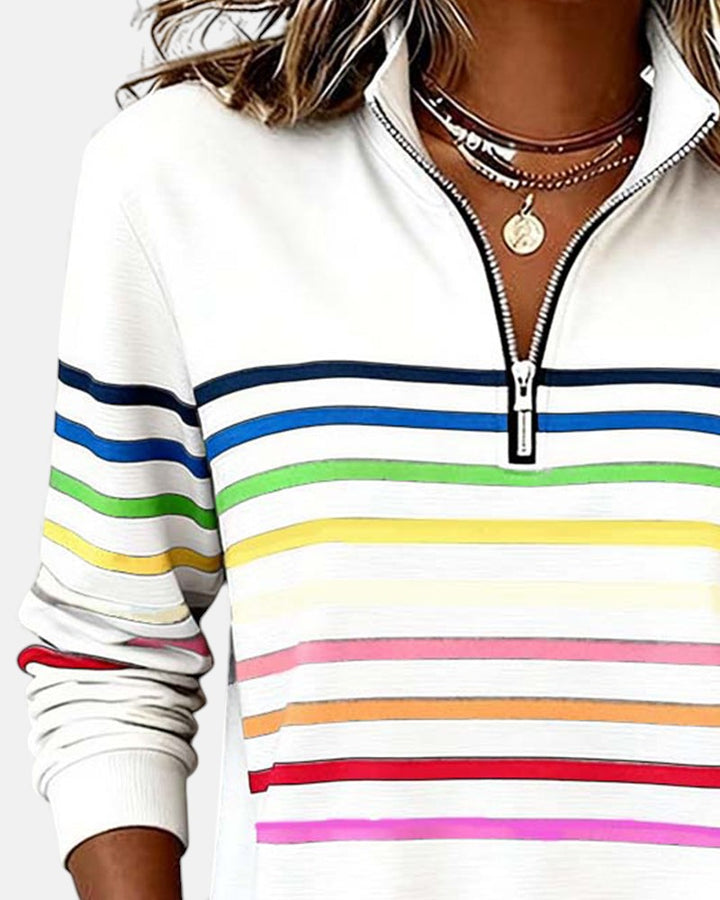 Quinn™ | Relaxed Striped Crewneck Sweater