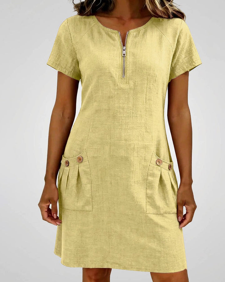Aisley™ | Zip-Front Casual Dress