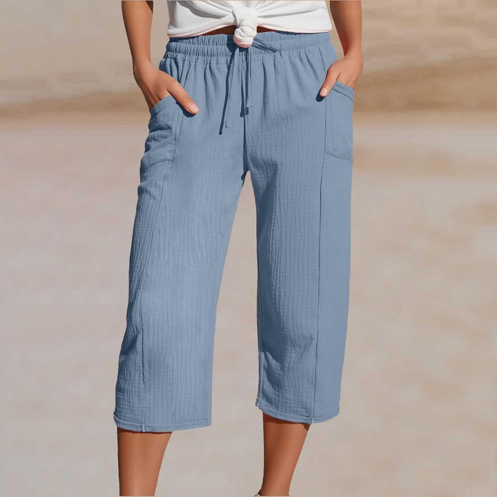 Caliora™ | Lightweight 3/4 Elastic Waist Drawstring Capri Pants