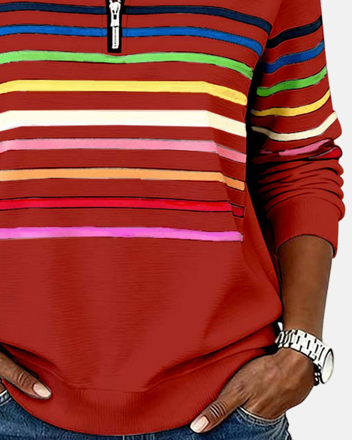 Quinn™ | Relaxed Striped Crewneck Sweater