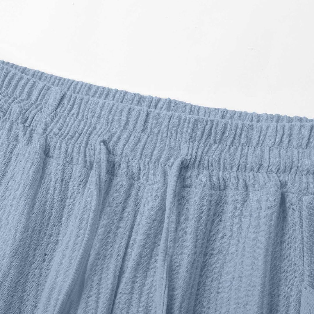 Caliora™ | Lightweight 3/4 Elastic Waist Drawstring Capri Pants