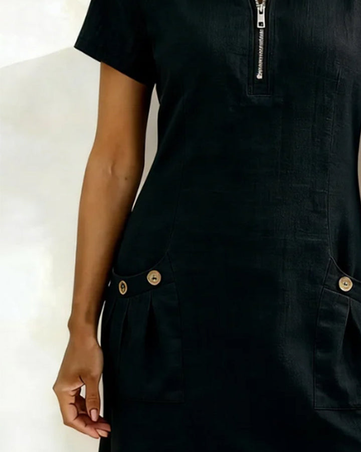 Aisley™ | Zip-Front Casual Dress