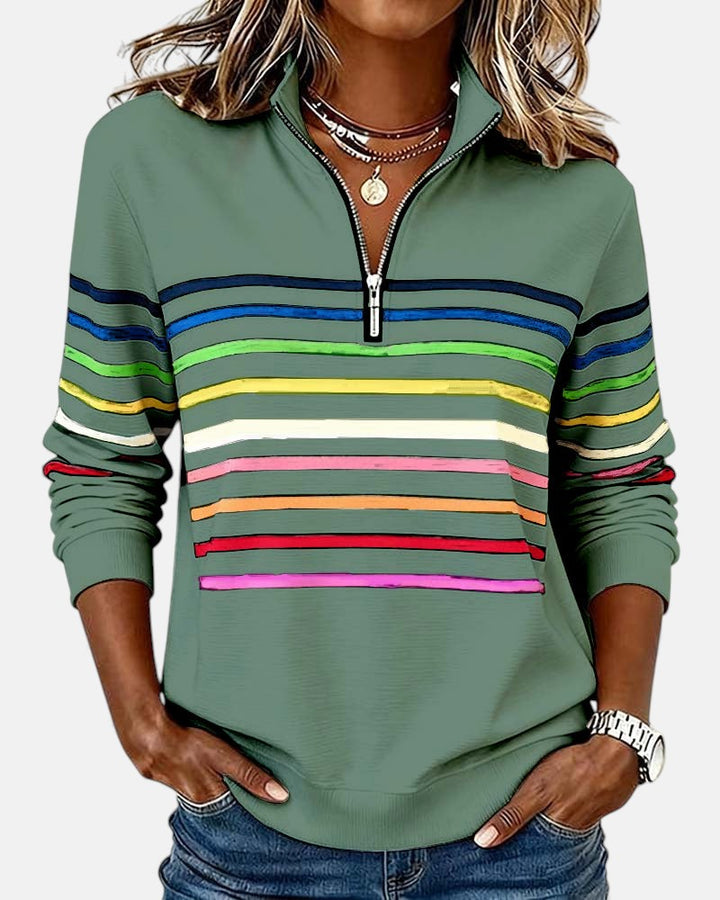 Quinn™ | Relaxed Striped Crewneck Sweater