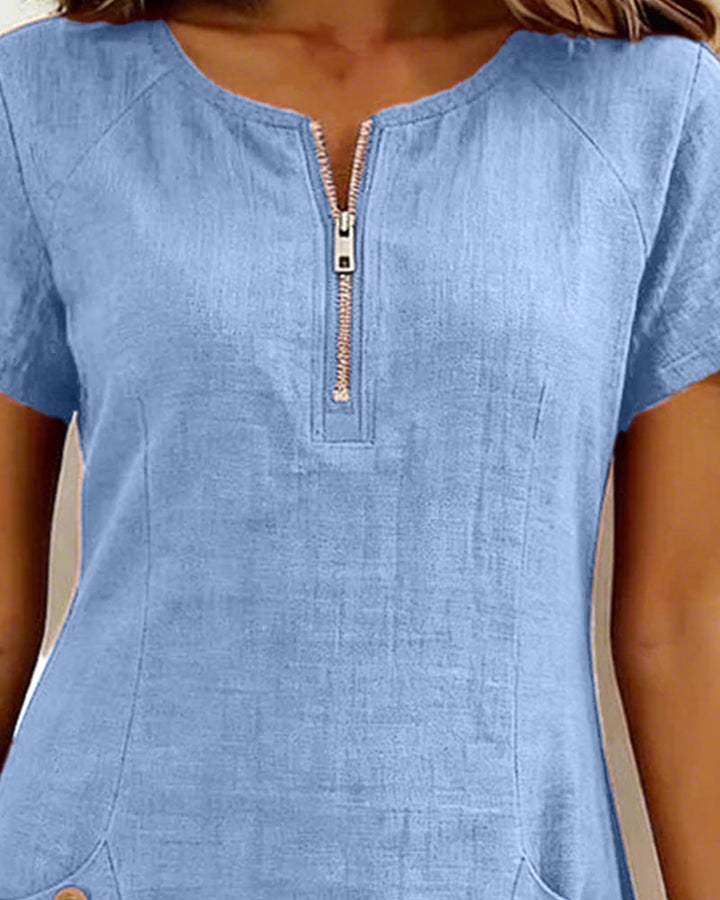 Aisley™ | Zip-Front Casual Dress