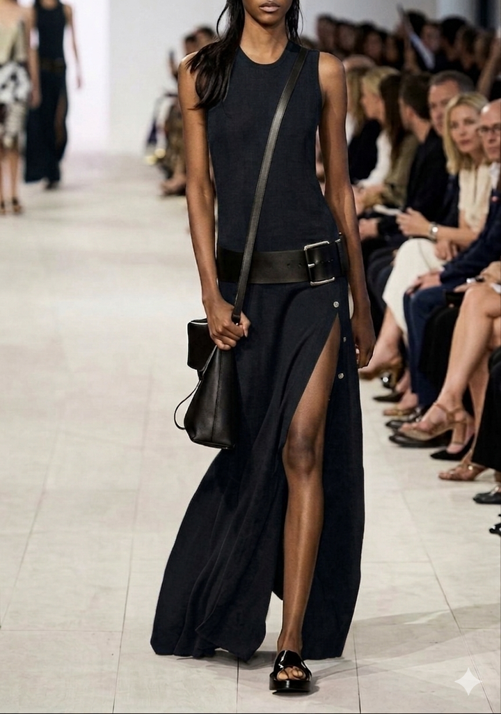 Valessia™ | Elegant Belted Dress