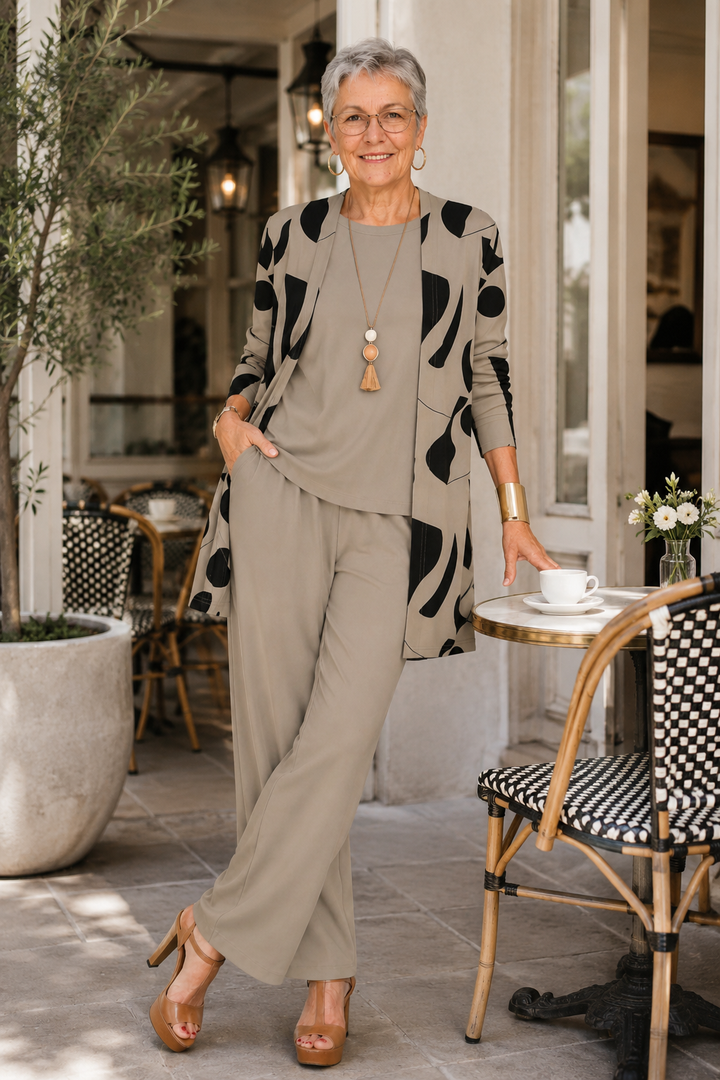 Camille - Abstract Print Three-Piece Set