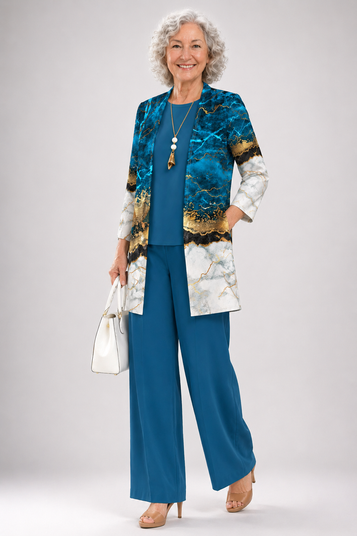 Azure - Marble Luxe Three-Piece Set