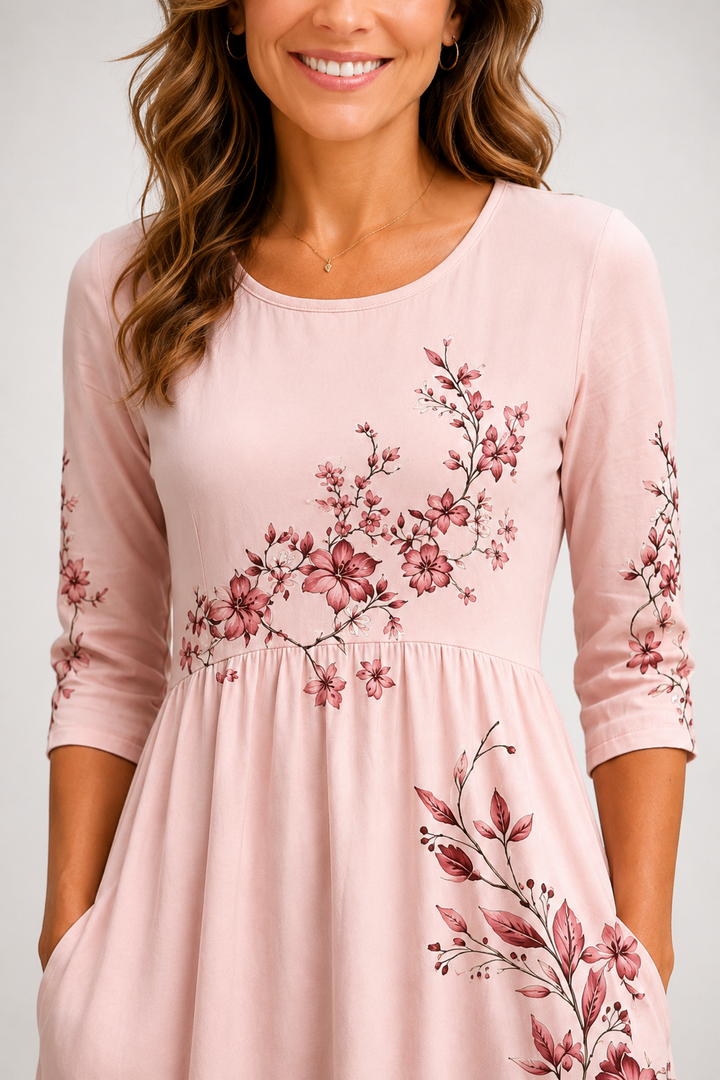 Liora-Floral Midi Dress
