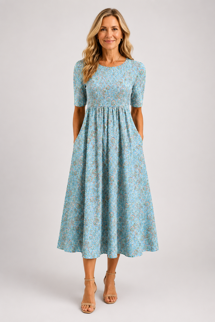 Maribel-Paisley Midi Dress