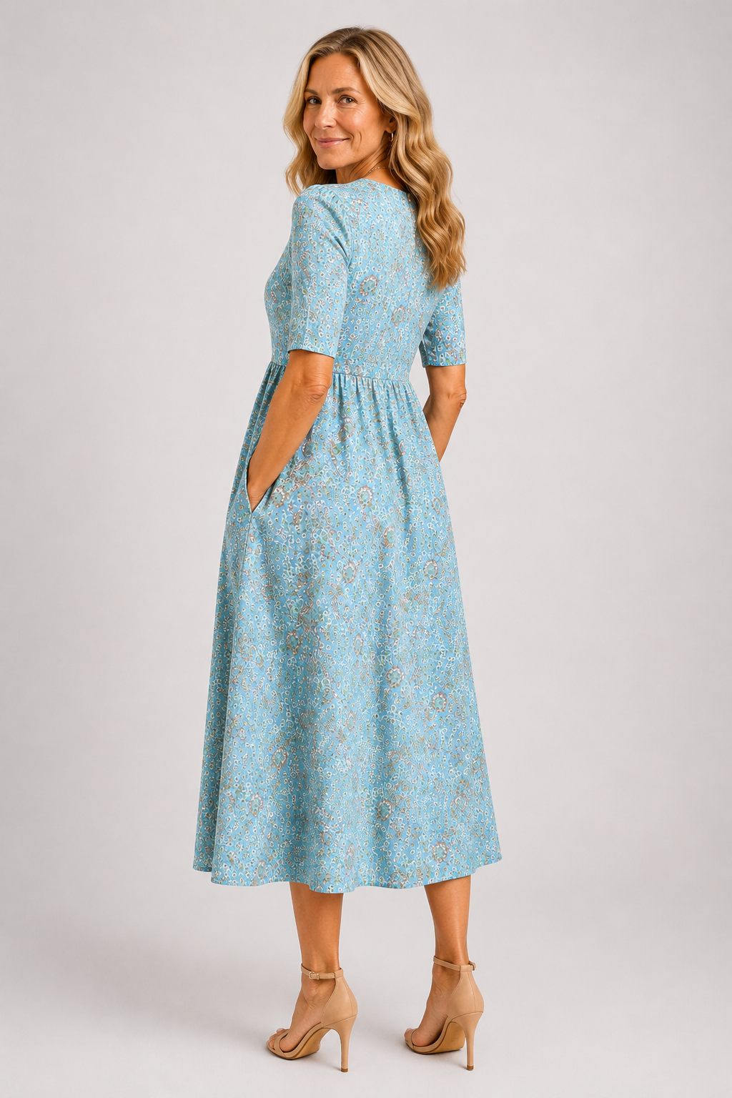 Maribel-Paisley Midi Dress