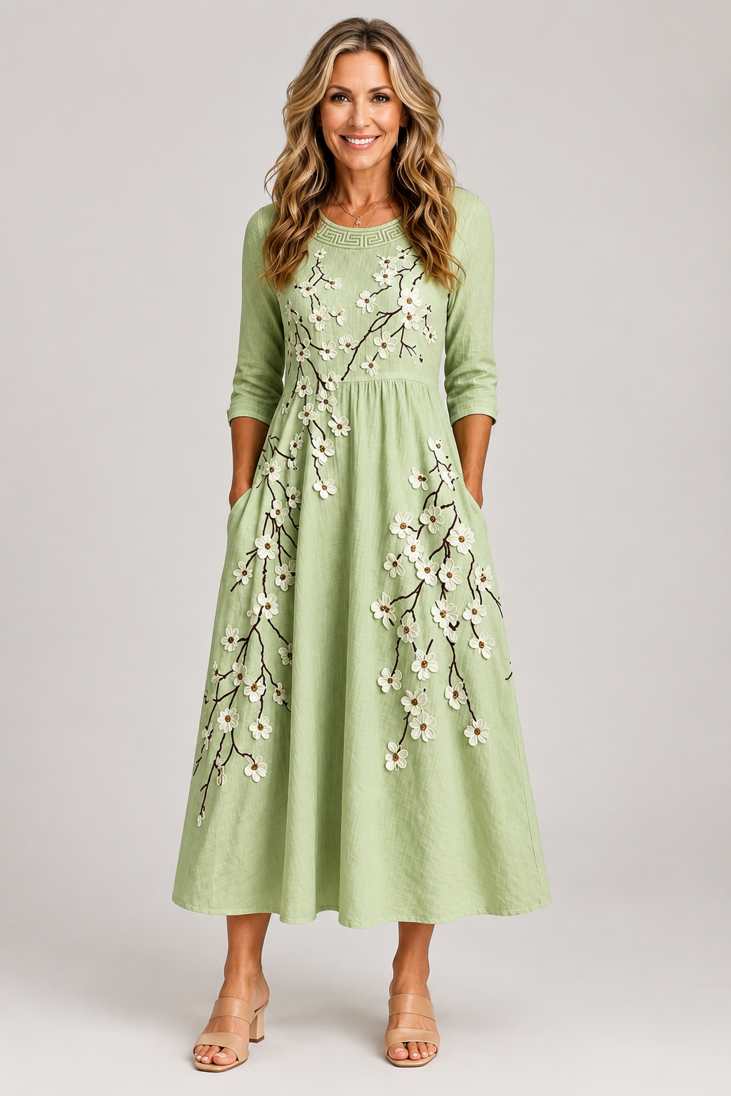 Elowen-Embroidered Midi Dress – Chloé & Isabelle