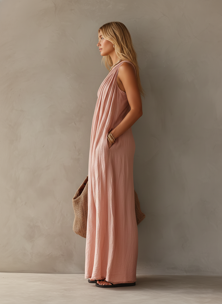 Genevieve™ | One-Shoulder Resort Maxi Dress