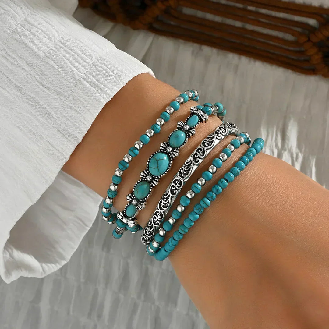 Calistra™ | Boho Beaded Stackable Bracelet Set