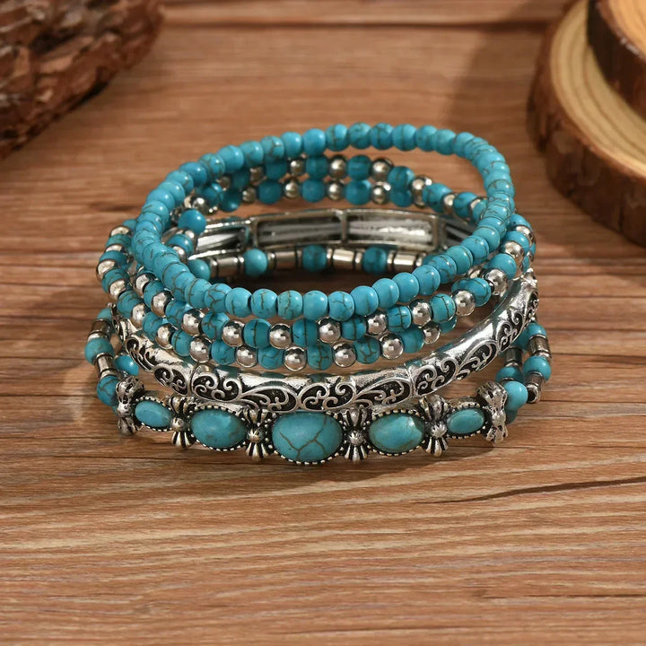 Calistra™ | Boho Beaded Stackable Bracelet Set