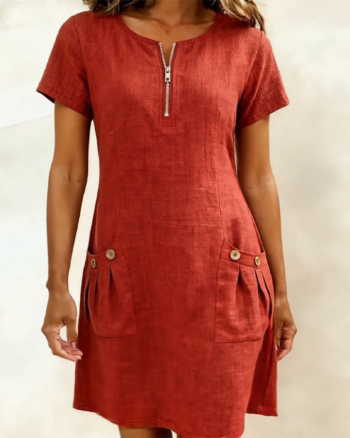 Aisley™ | Zip-Front Casual Dress