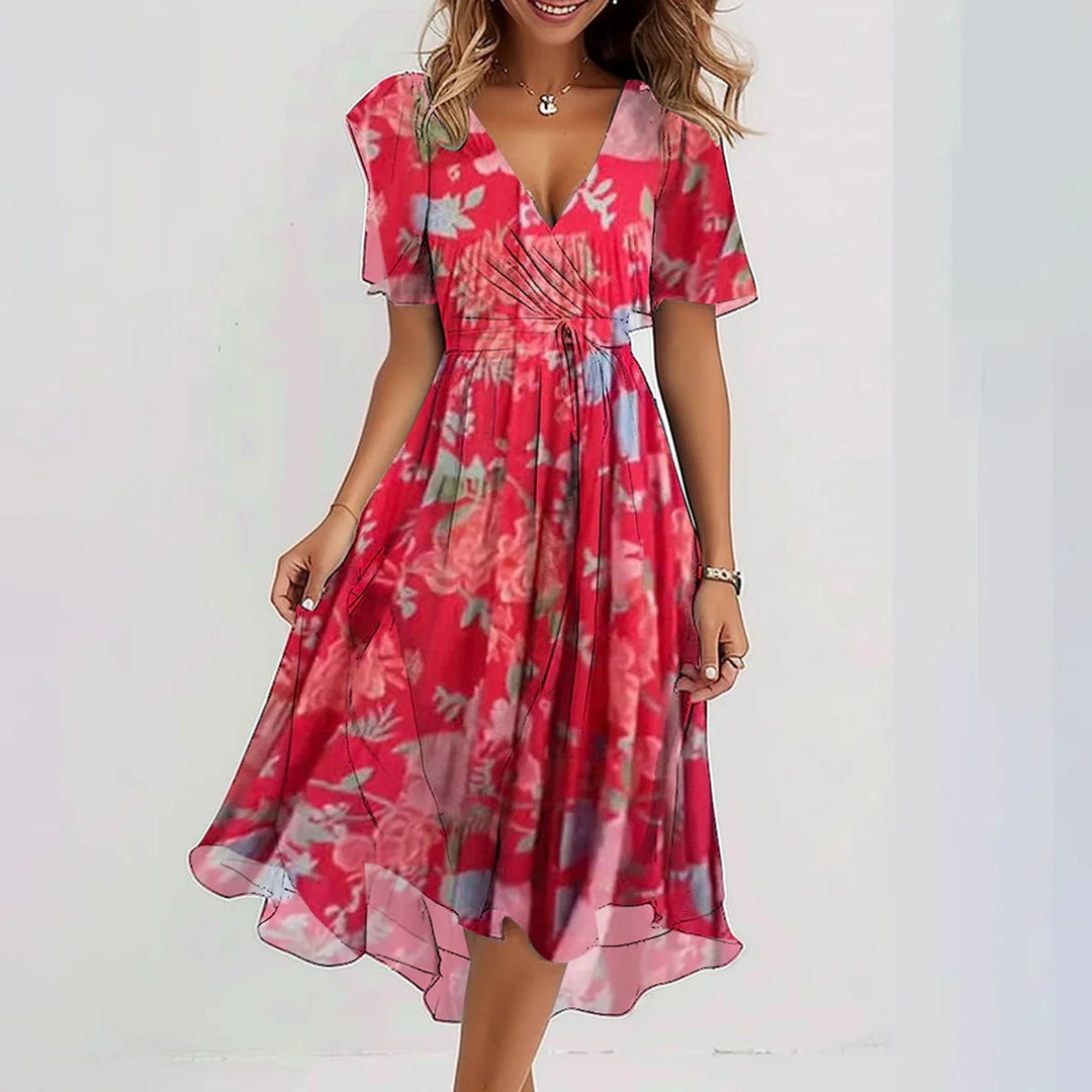 LAVINA™ – Vibrant Boho Midi Dress