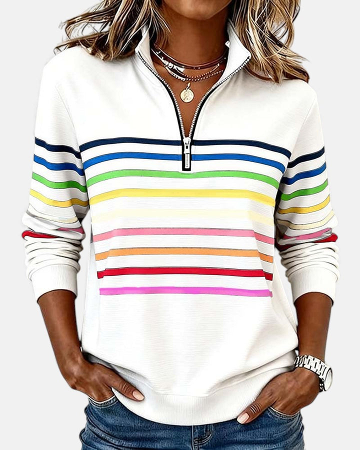 Quinn™ | Relaxed Striped Crewneck Sweater