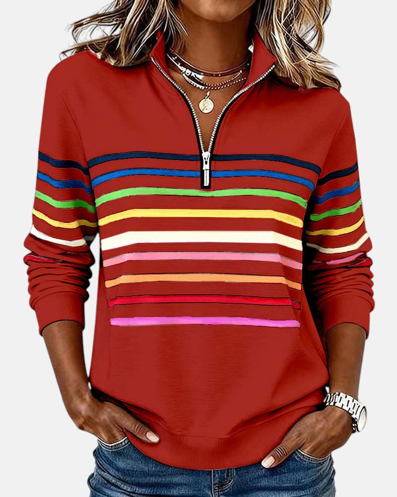 Quinn™ | Relaxed Striped Crewneck Sweater