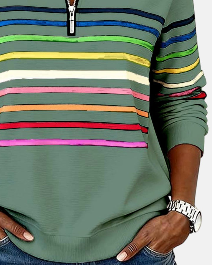 Quinn™ | Relaxed Striped Crewneck Sweater