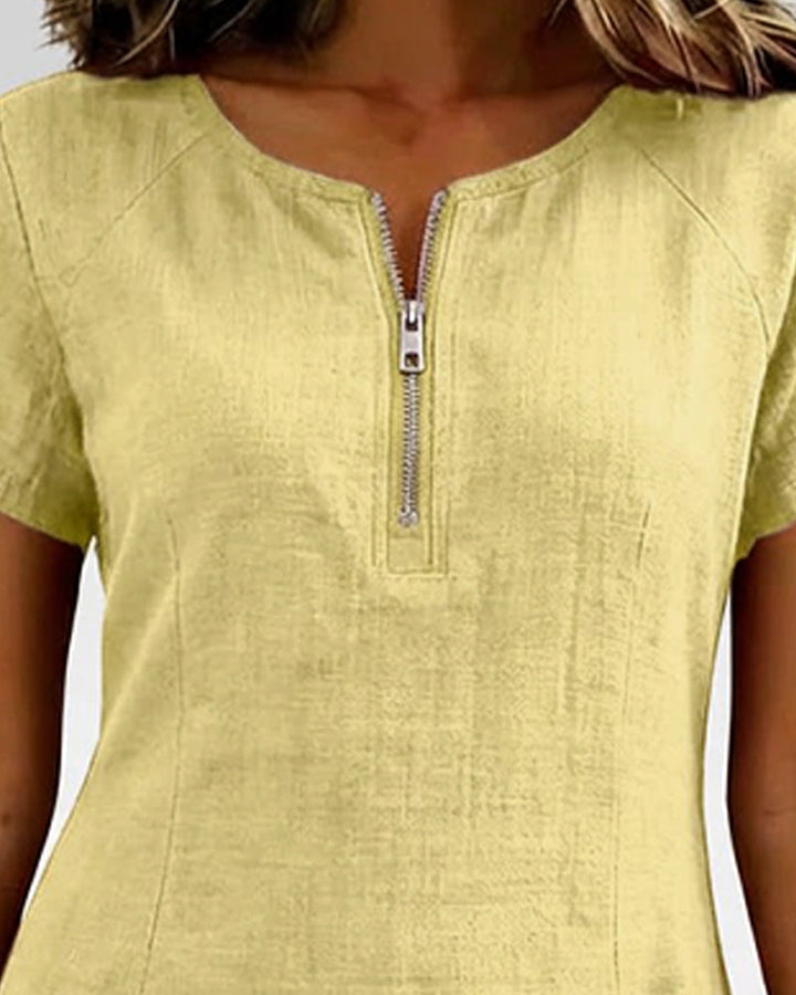 Aisley™ | Zip-Front Casual Dress