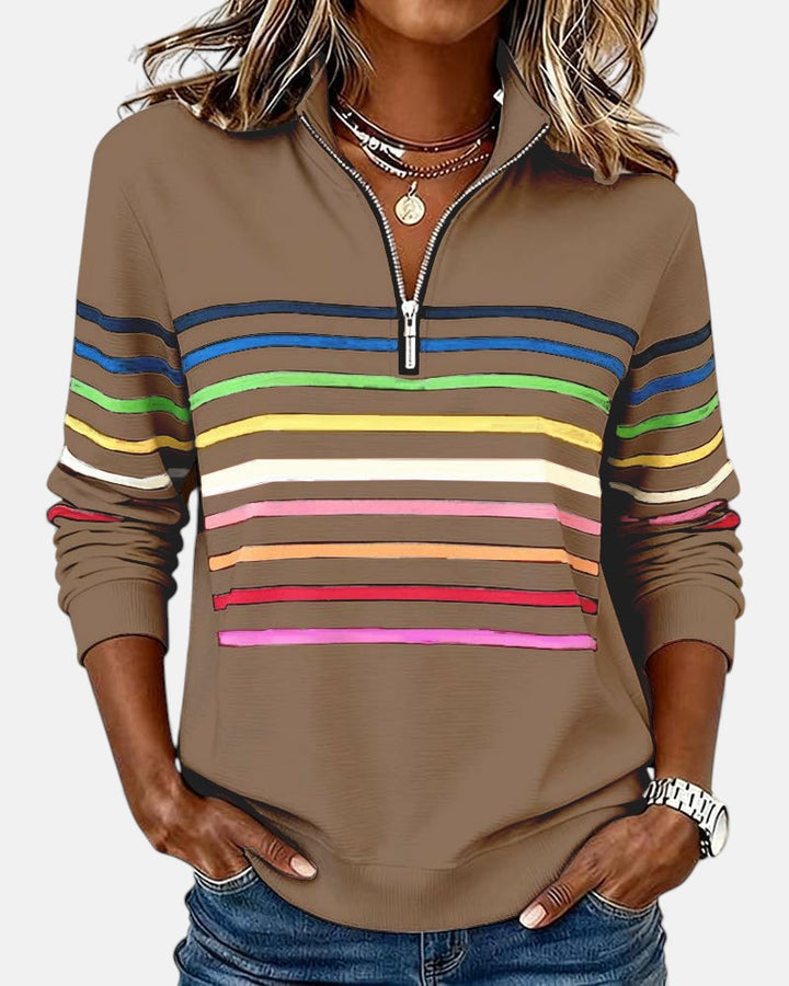 Quinn™ | Relaxed Striped Crewneck Sweater