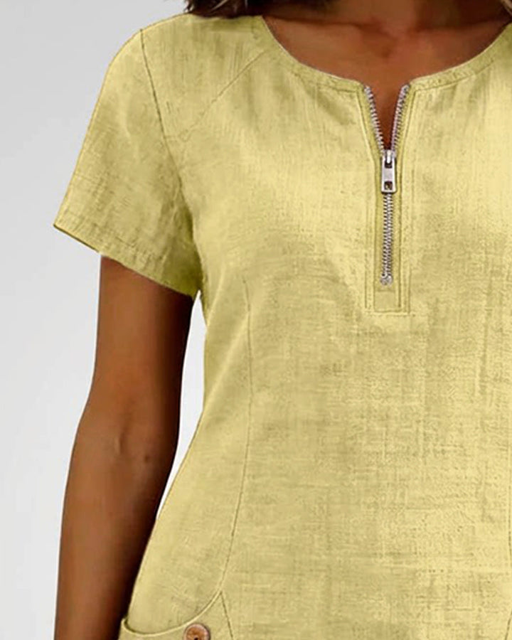 Aisley™ | Zip-Front Casual Dress