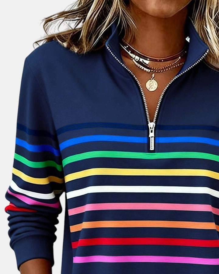 Quinn™ | Relaxed Striped Crewneck Sweater