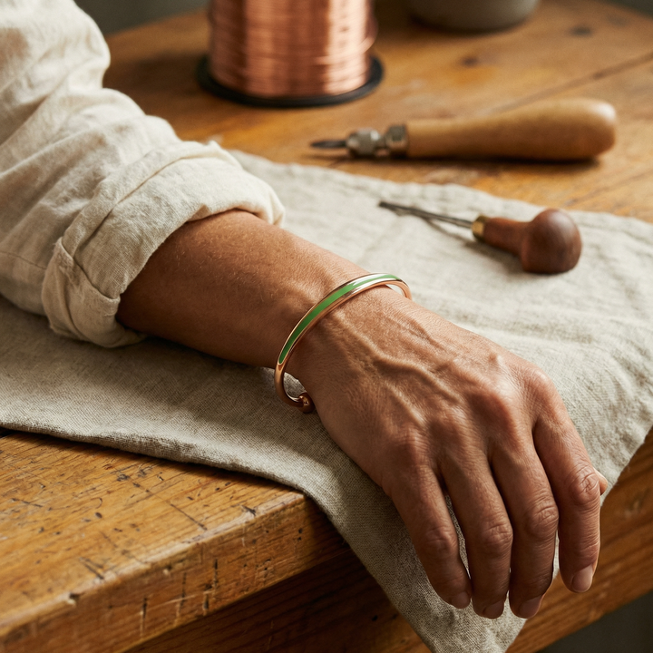 Chloé's Jade Copper Bracelet