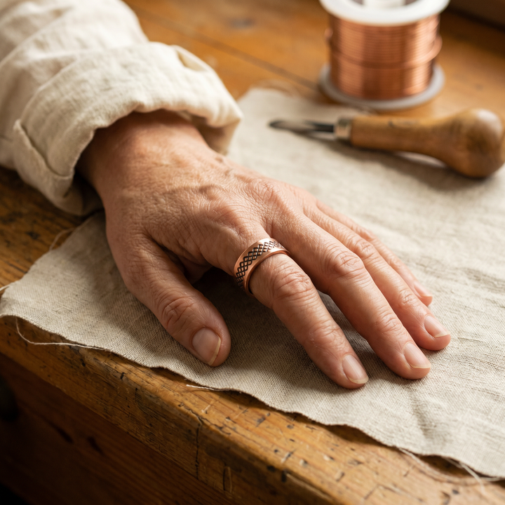 Chloé's Grid Copper Ring