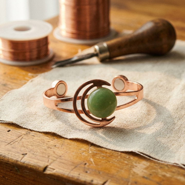 Chloé's Sphere Green Copper Bracelet