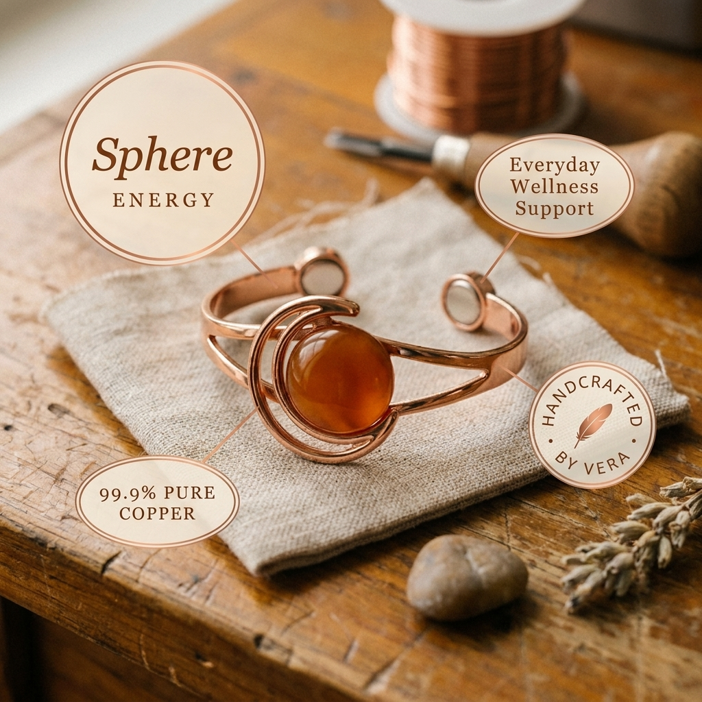 Chloé's Sphere Orange Copper Bracelet