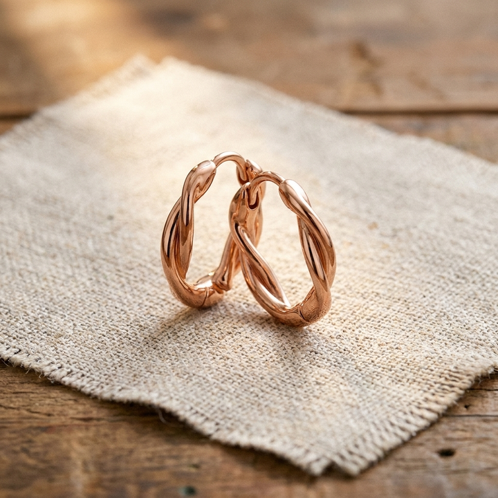 Chloé's Wren Copper Hoop Earrings
