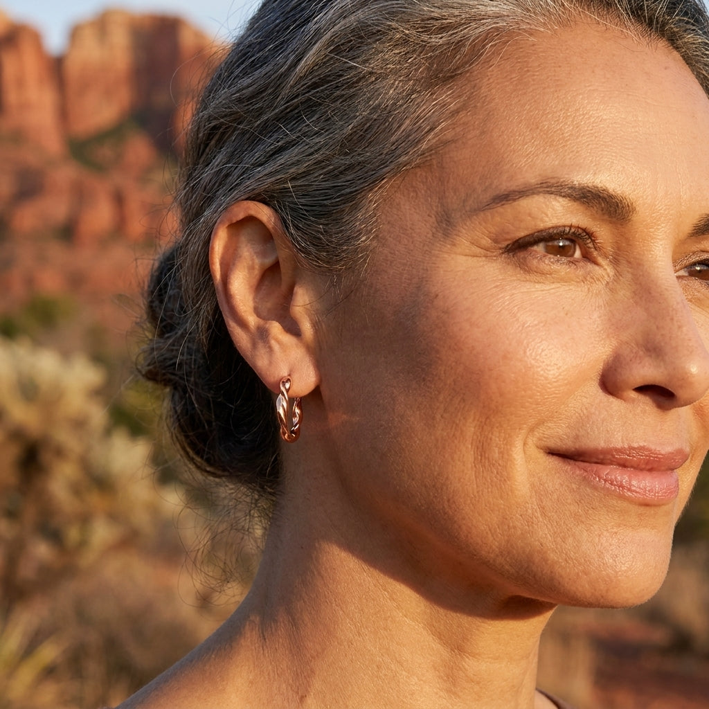 Chloé's Wren Copper Hoop Earrings
