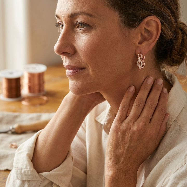 Chloé's Tor Copper Earrings