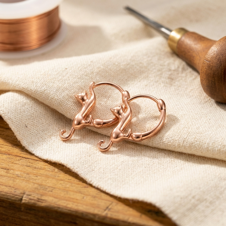 Chloé's Swirl Copper Earrings