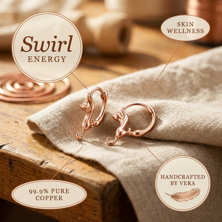 Chloé's Swirl Copper Earrings