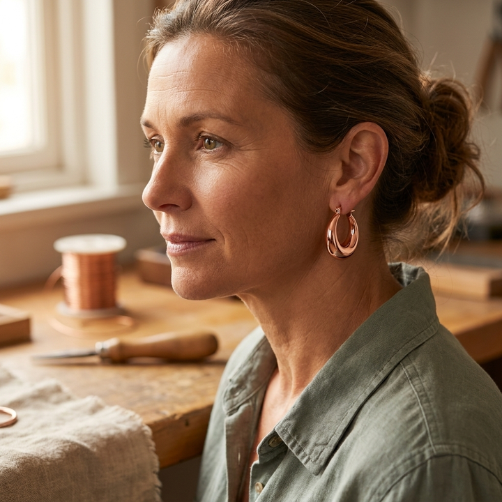Chloé's Marl Copper Earrings