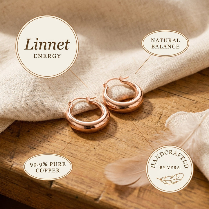 Chloé's Linnet Copper Hoop Earrings